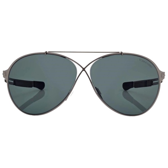 TOM FORD ROCCO RUTHENIUM BLACK SUNGLASSES TF828